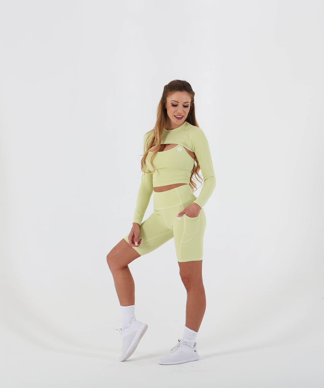 VIGOR BIKER SHORTS LIME GREEN