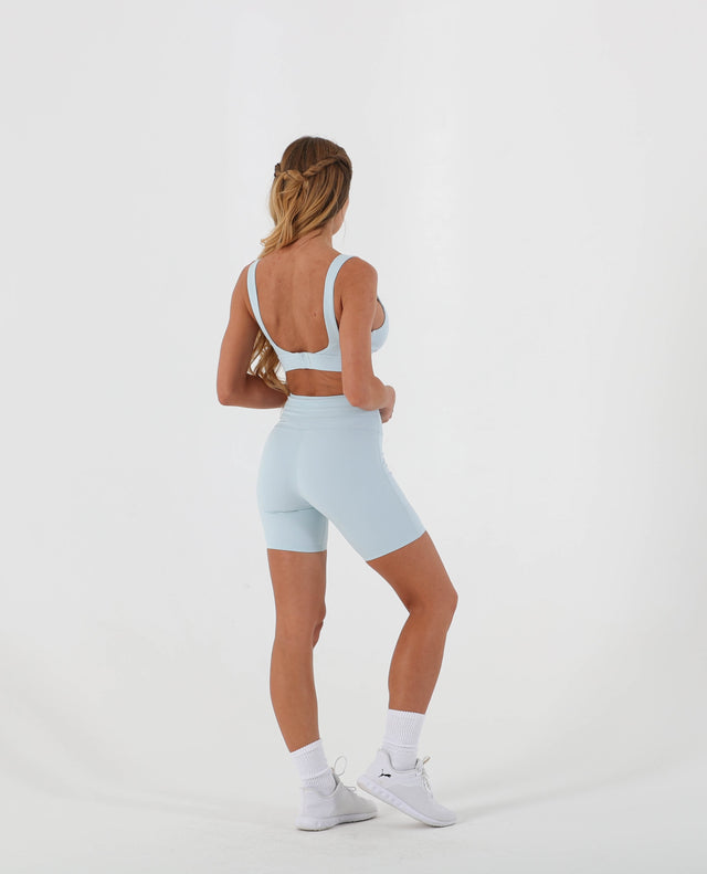 MOXIE BIKER SHORTS IVORY BLUE