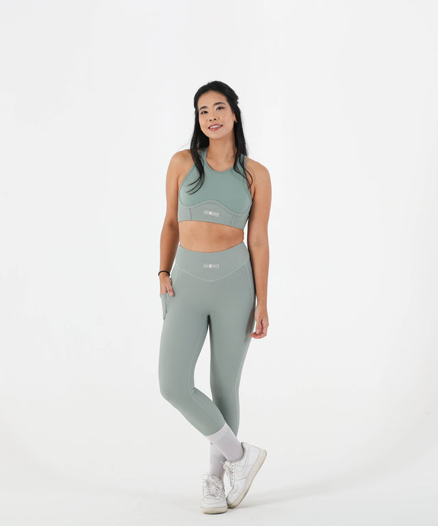 LUSTY CROP TOP SAGE GREEN