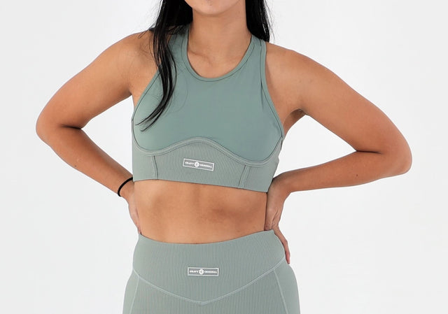 LUSTY CROP TOP SAGE GREEN