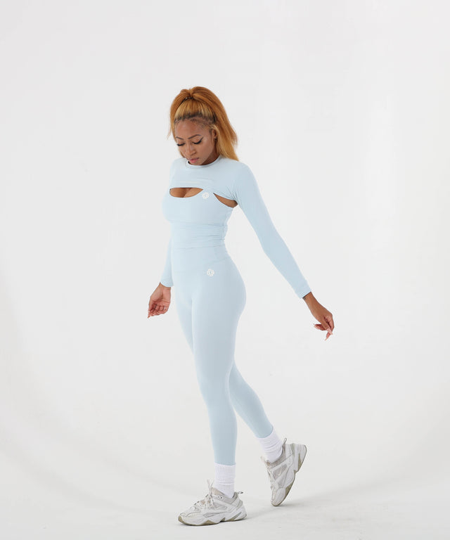 VIGOR LONG SLEEVE SHRUG / TANK TOP - ARTIC BLUE