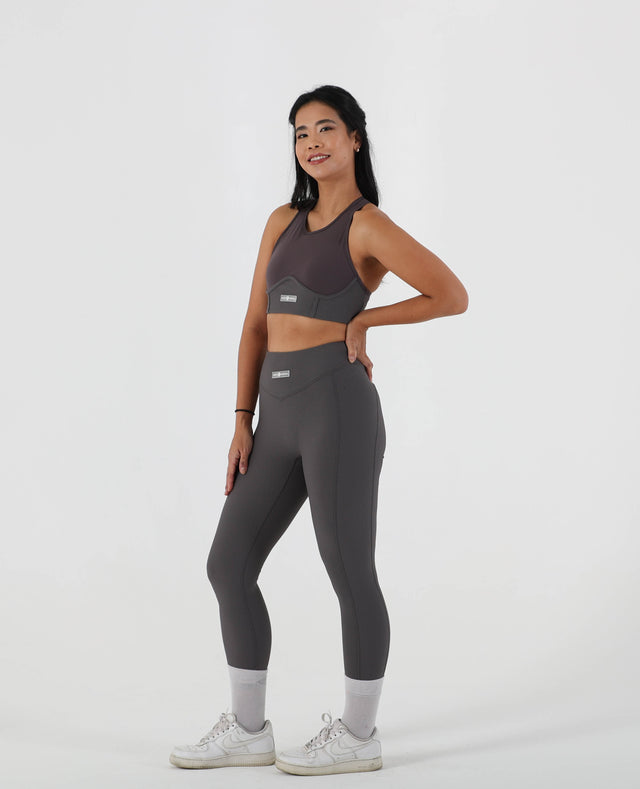 LUSTY CROP TOP SMOKE GREY