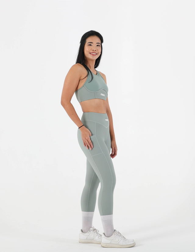 LUSTY CROP TOP SAGE GREEN